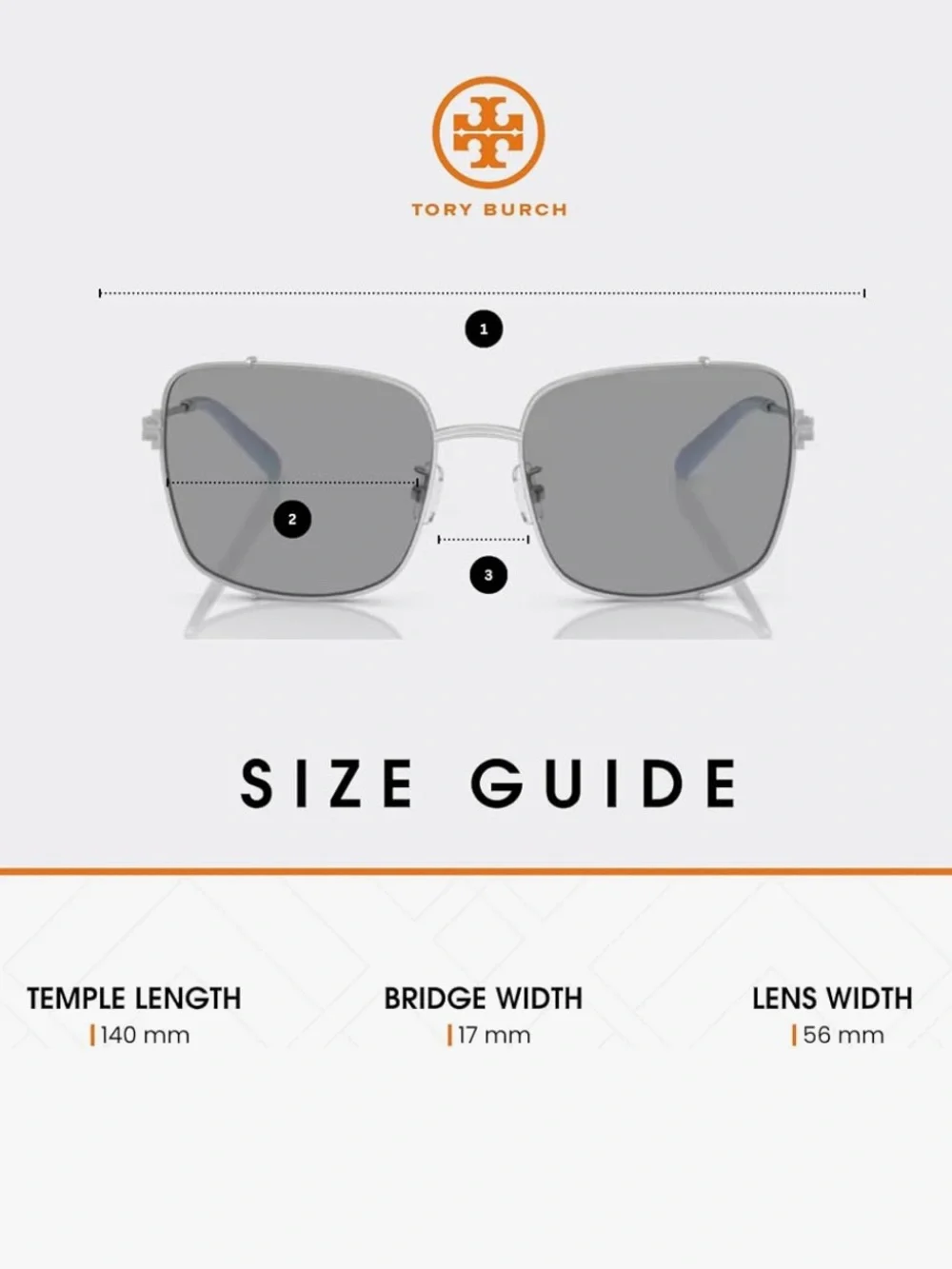 NEW Tory Burch Eleanor Rectangular Sunglasses TY6104 Silver/Light Blue with Case